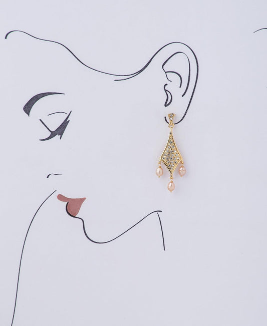 Ethnic Pearl Hanging Earring - Chandrani Pearls