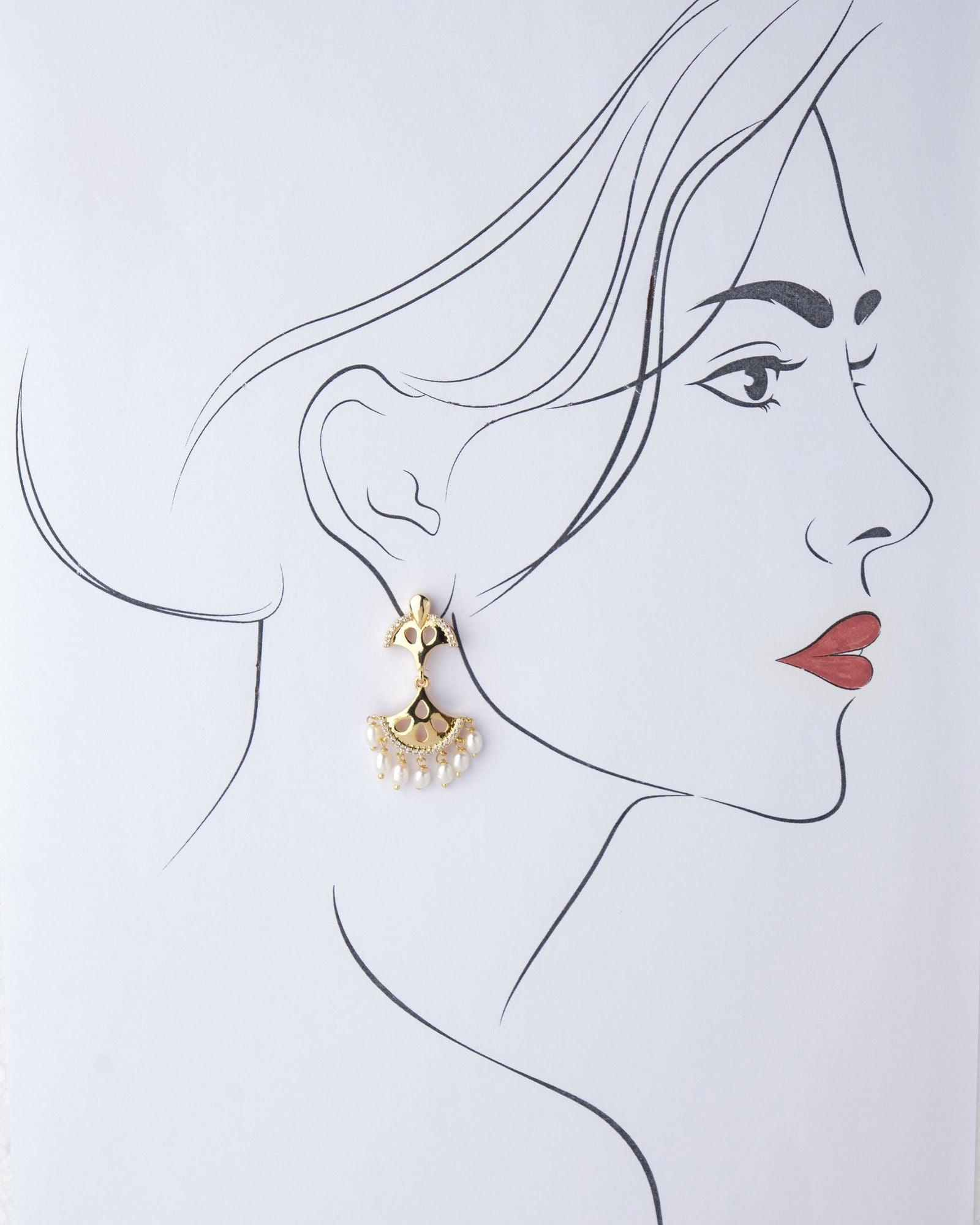 Ethnic Pearl Hanging Earring - Chandrani Pearls