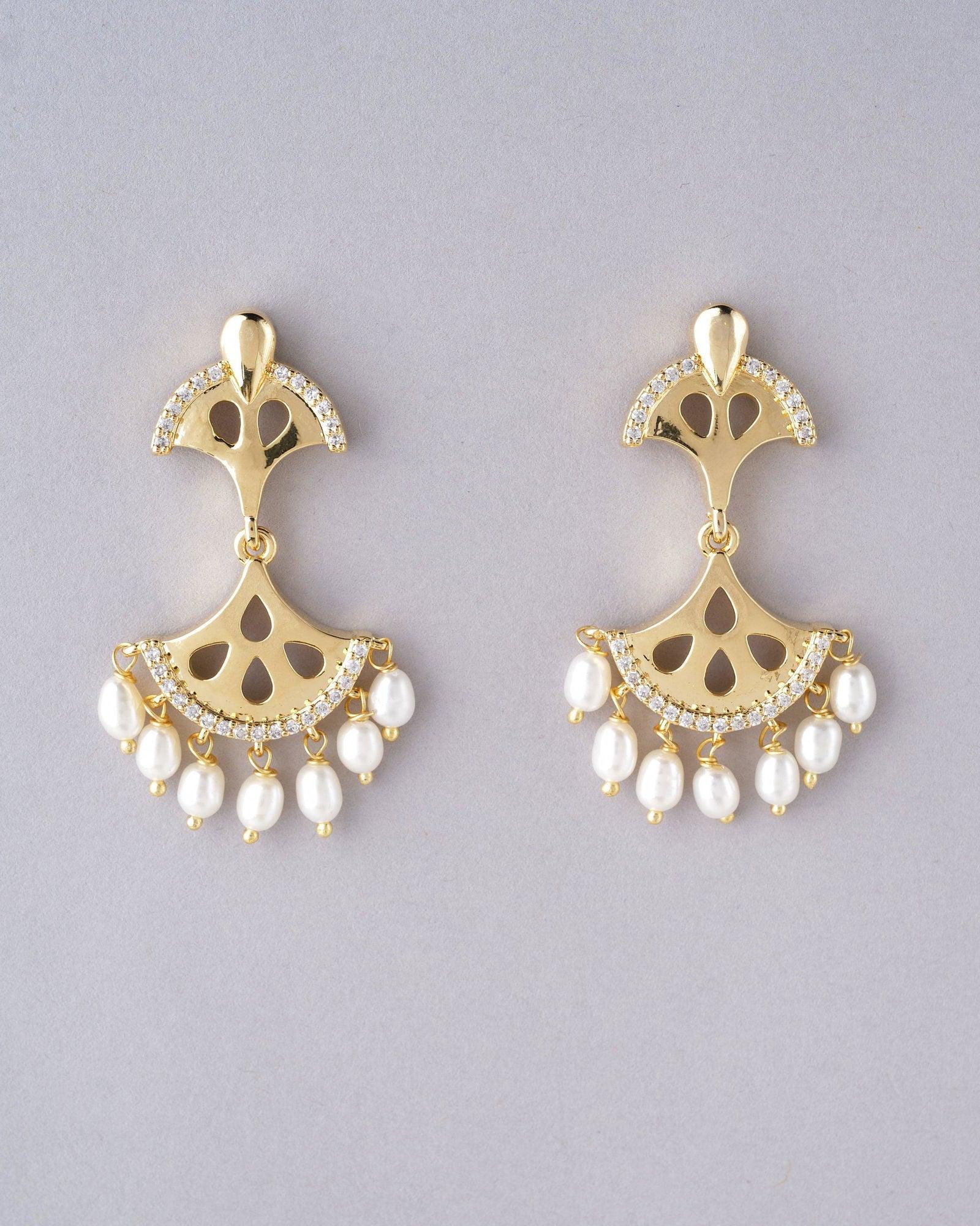 Ethnic Pearl Hanging Earring - Chandrani Pearls