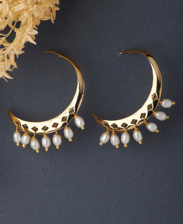 Ethnic Pearl Hanging Earrings - Chandrani Pearls