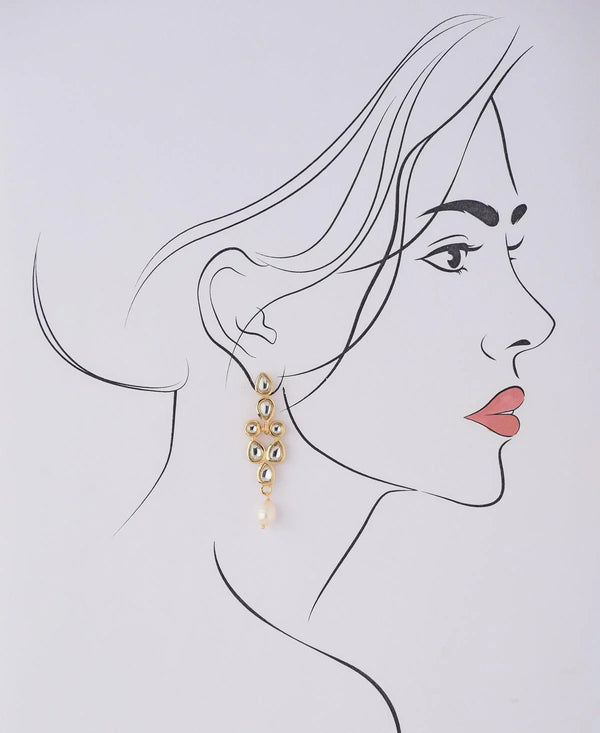 Ethnic Real Pearl Hanging Earring - Chandrani Pearls