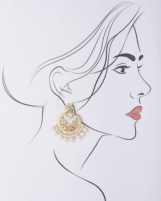 Ethnic Real Pearl Hanging Earring - Chandrani Pearls