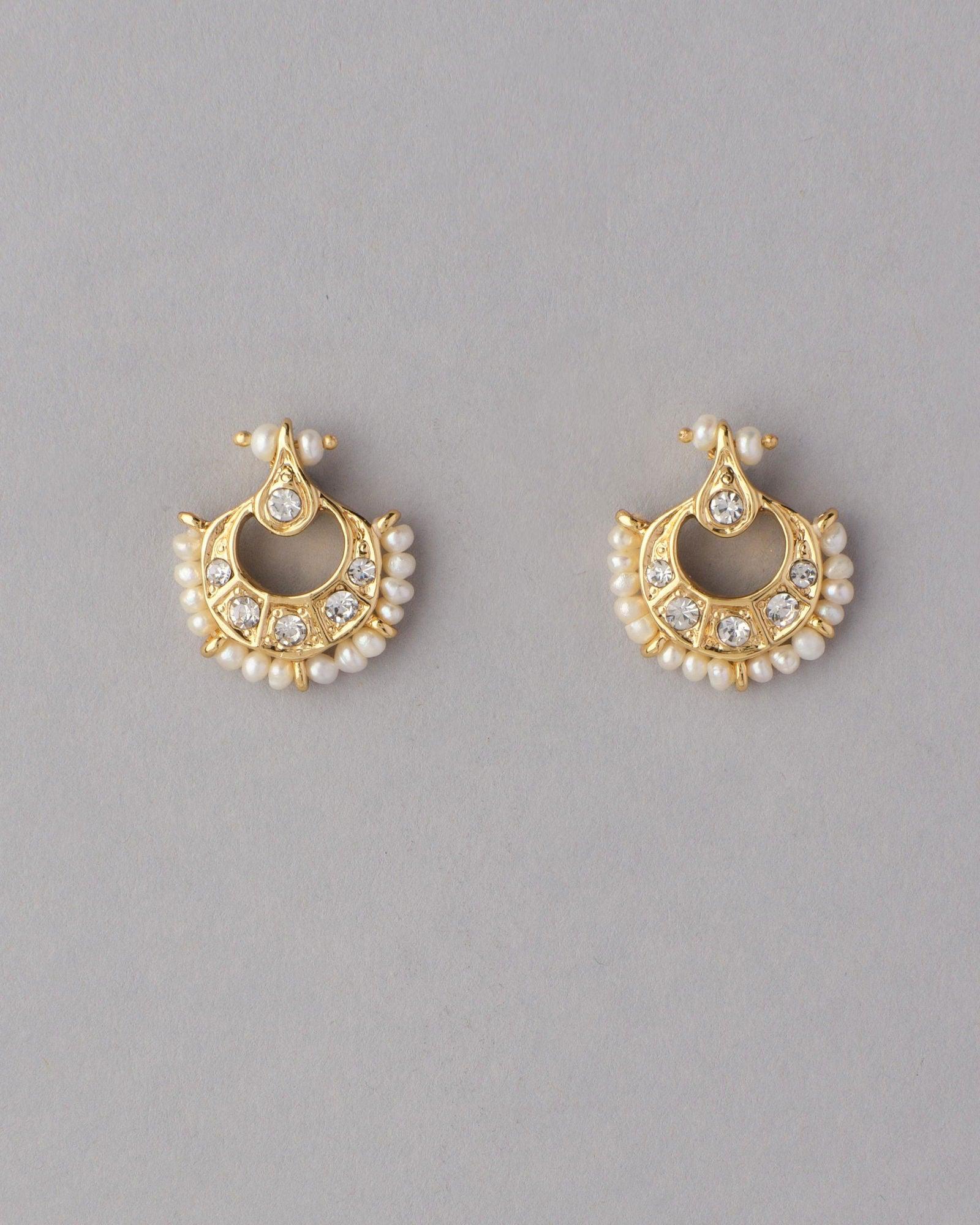 Ethnic Real Pearl Stud Earring - Chandrani Pearls