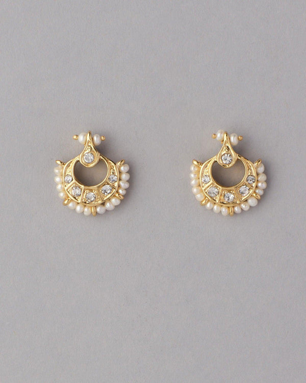 Ethnic Real Pearl Stud Earring - Chandrani Pearls