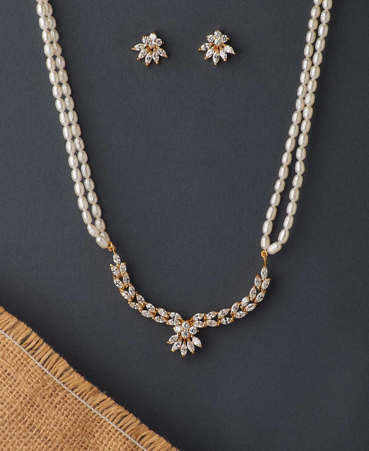 Exquisite Real Pearl Necklace Set - Chandrani Pearls