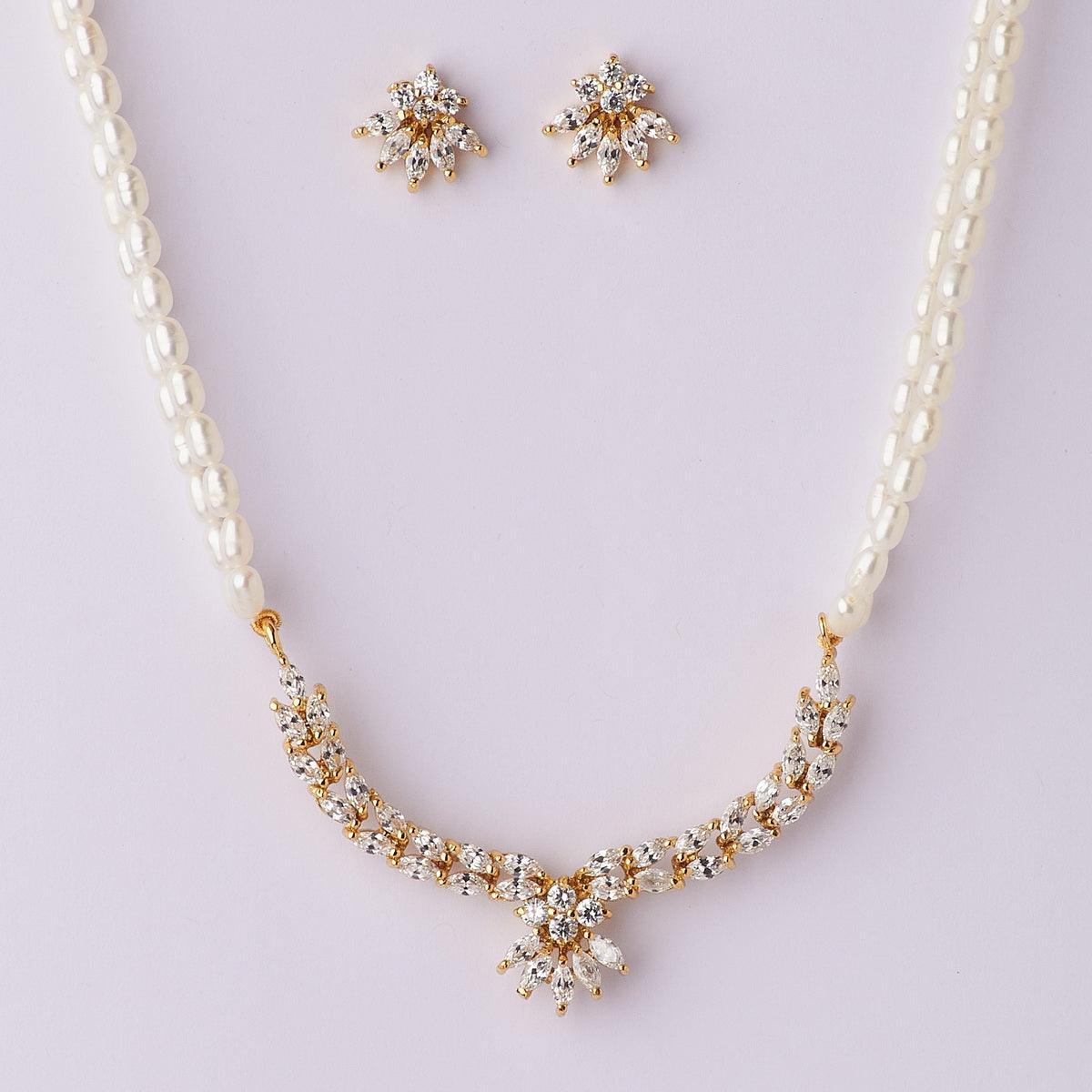 Exquisite Real Pearl Necklace Set - Chandrani Pearls