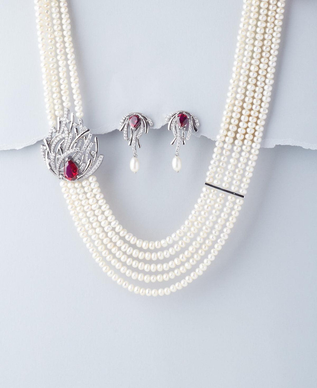 Exquisite Real Pearl Necklace Set - Chandrani Pearls