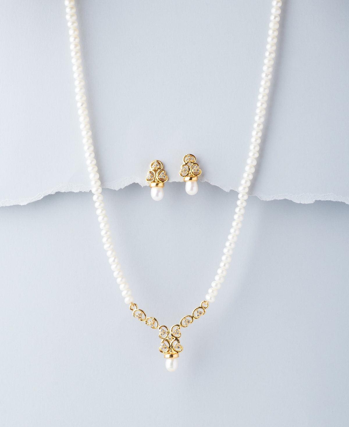 Exquisite Real Pearl Necklace Set - Chandrani Pearls