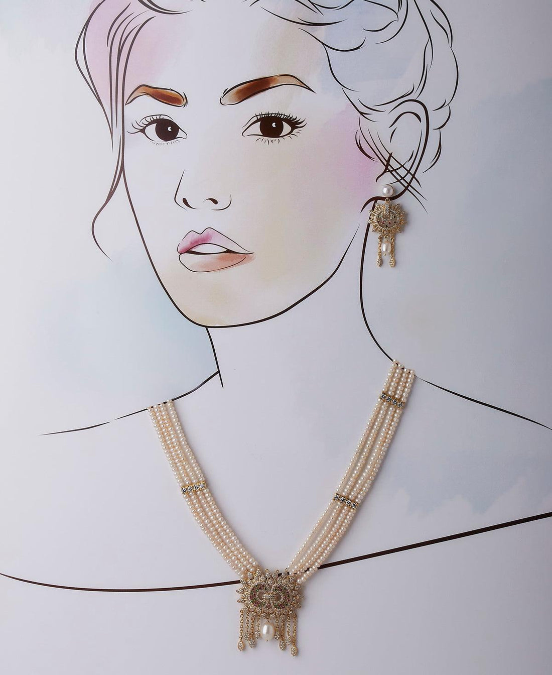 Exquisite Real Pearl Necklace Set - Chandrani Pearls