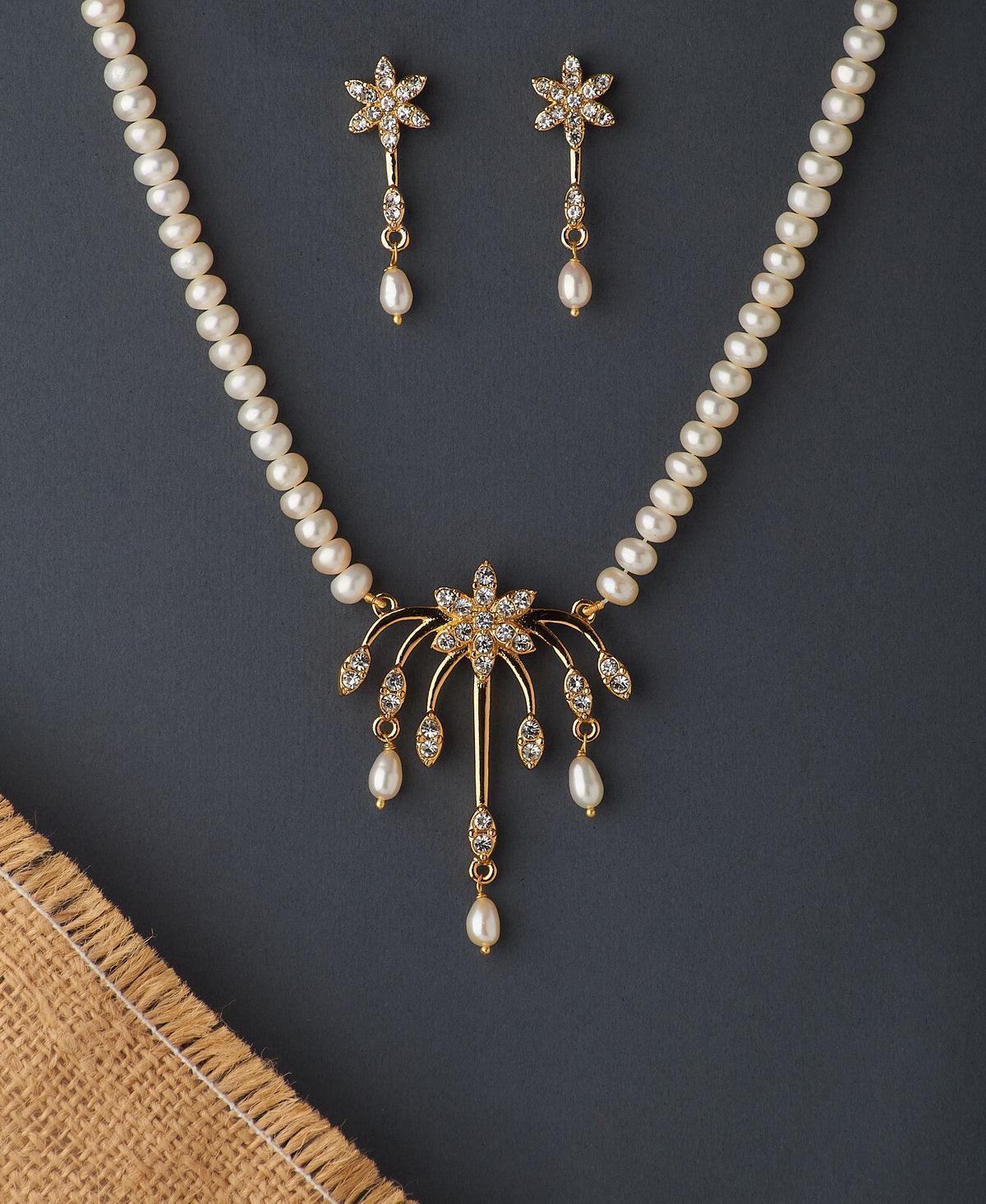 Exquisite Real Pearl Necklace Set - Chandrani Pearls