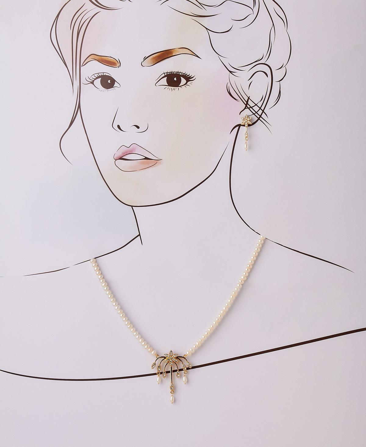 Exquisite Real Pearl Necklace Set - Chandrani Pearls