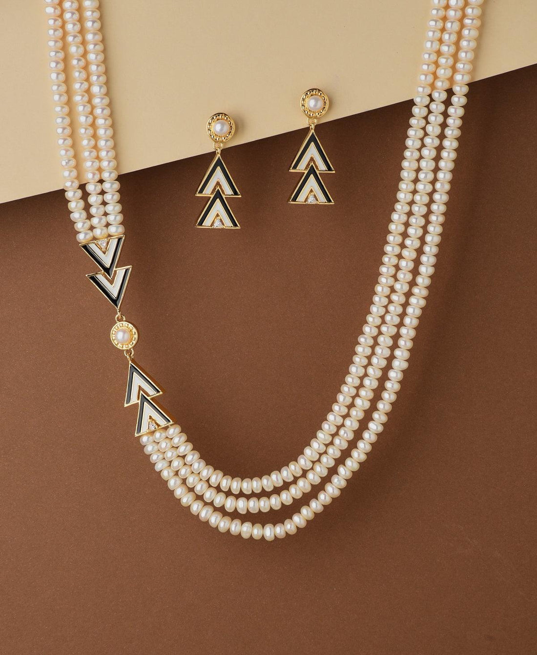 Exquisite Real Pearl Necklace Set - Chandrani Pearls