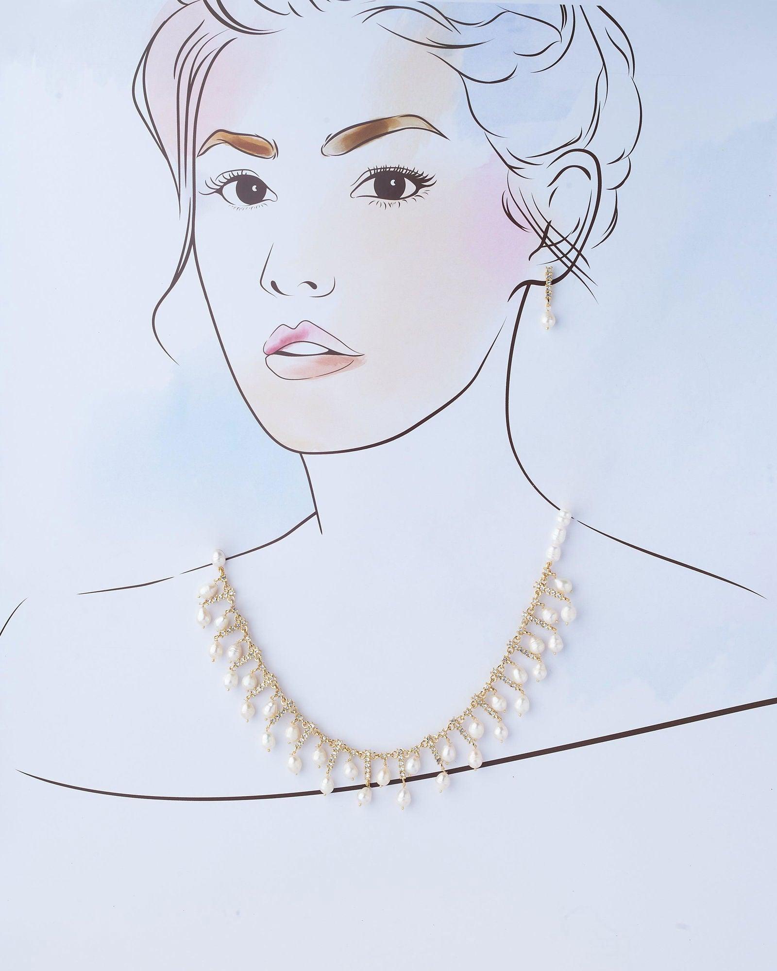 Exquisite Real Pearl Necklace Set - Chandrani Pearls
