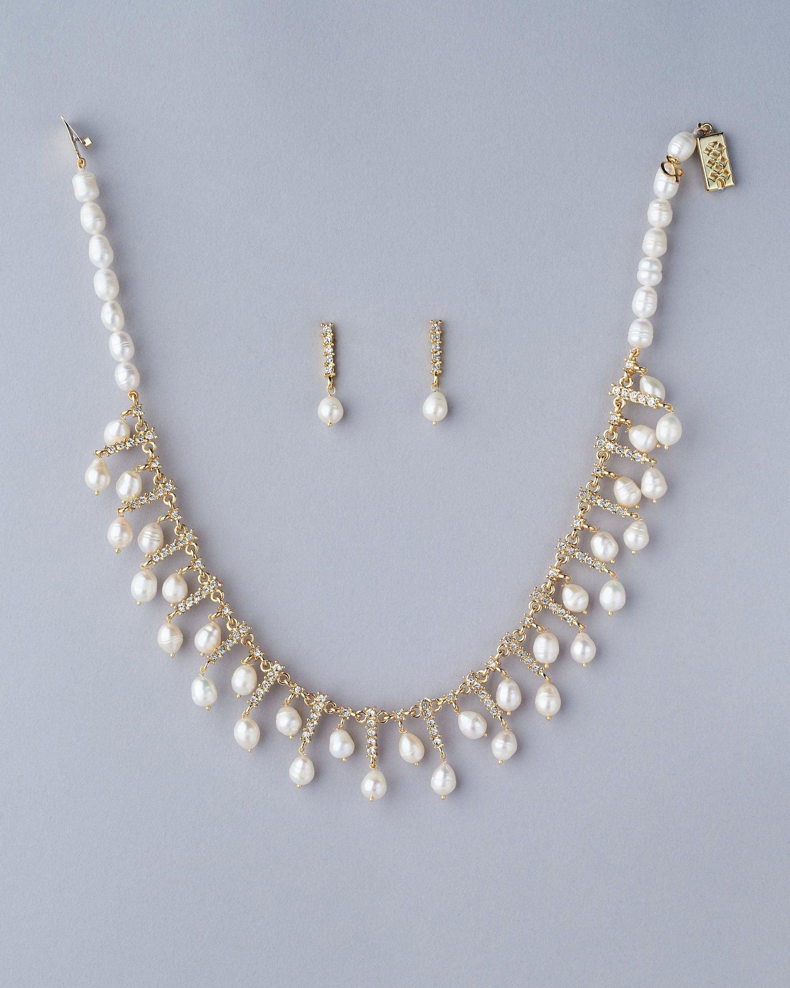 Exquisite Real Pearl Necklace Set - Chandrani Pearls