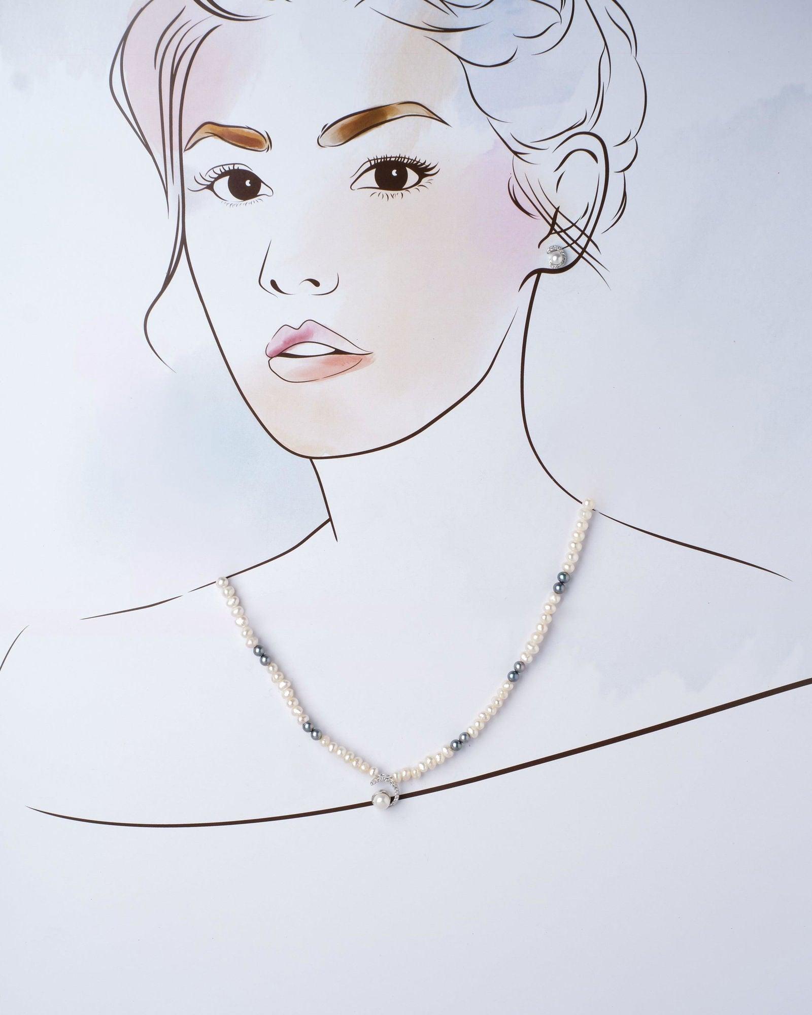 Exquisite Real Pearl Necklace Set - Chandrani Pearls