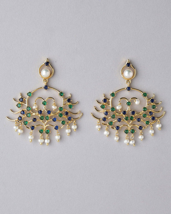 Faiza Hanging Pearl Jhumka - Chandrani Pearls