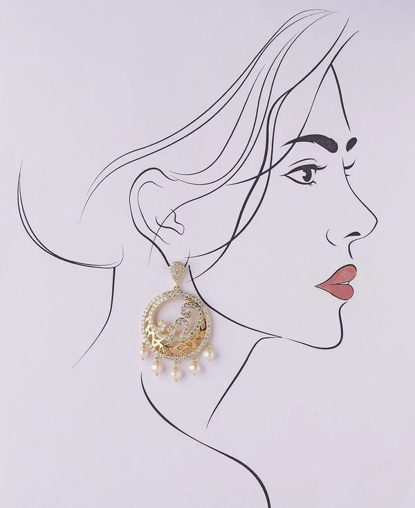 Faiza Pearl Chandeliers Earring - Chandrani Pearls