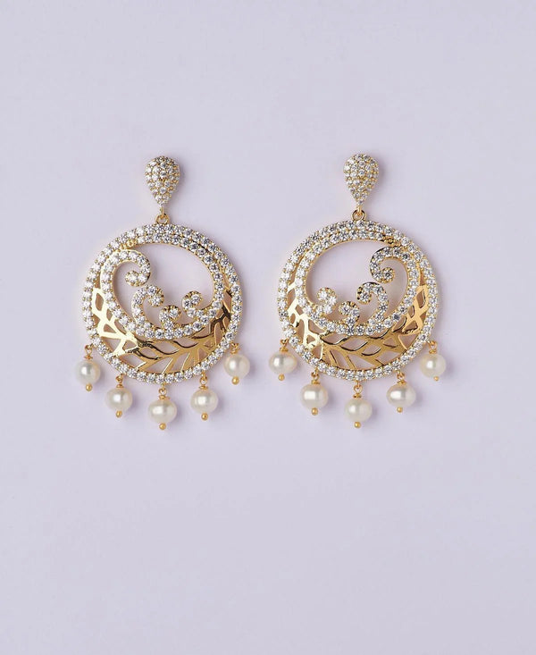 Faiza Pearl Chandeliers Earring - Chandrani Pearls