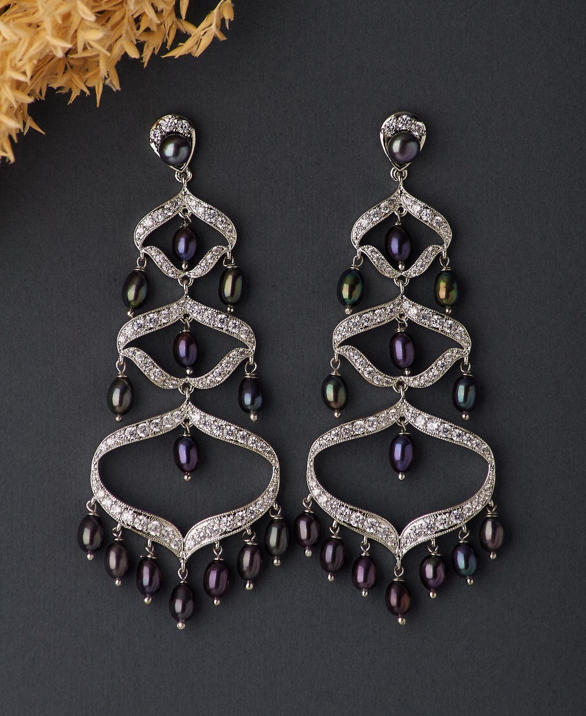 Faiza Regal Chandeliers Earring - Chandrani Pearls