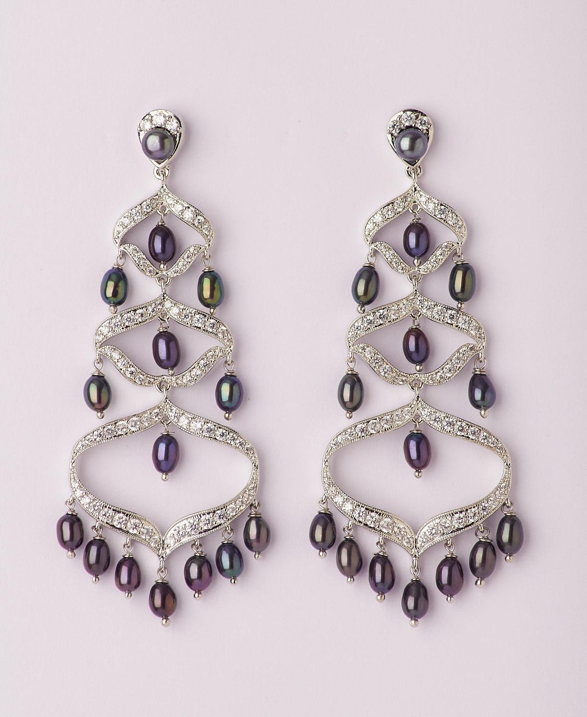 Faiza Regal Chandeliers Earring - Chandrani Pearls