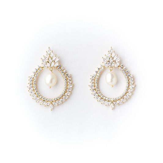 Faiza Regal Chandeliers Earring - Chandrani Pearls