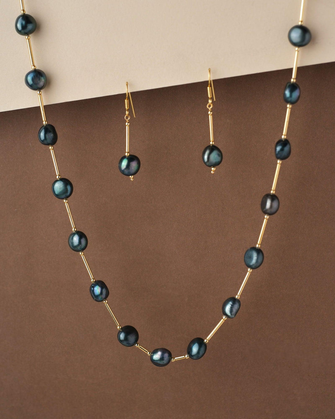 Fancy Black Pearl Necklace Set - Chandrani Pearls