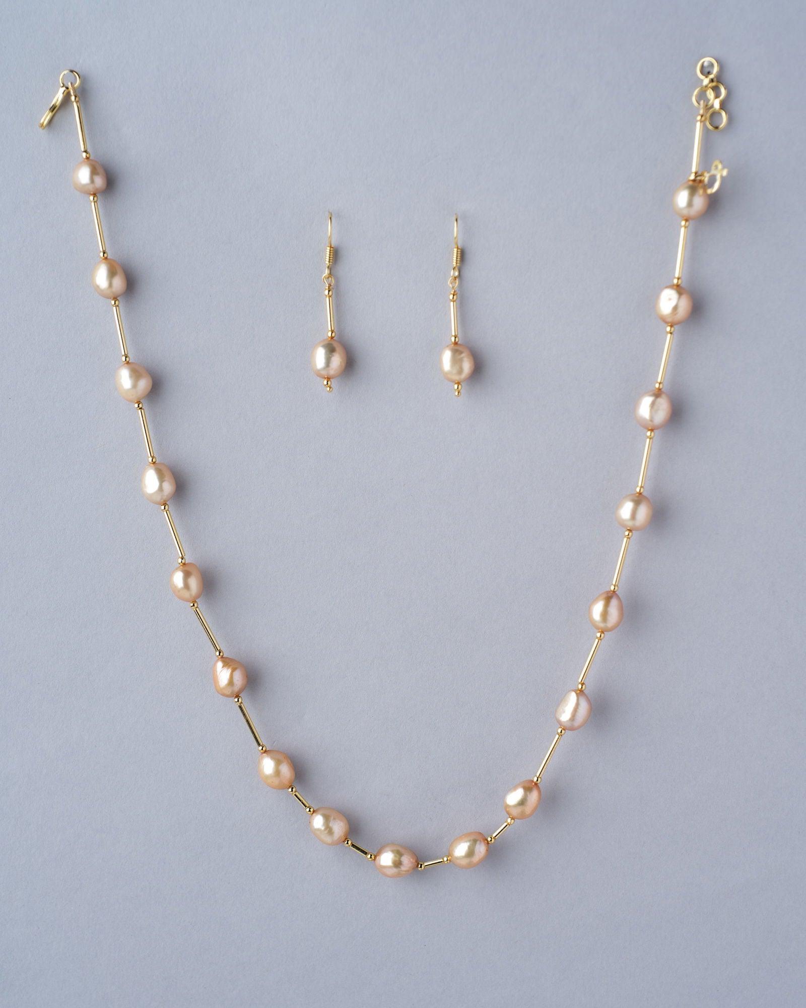 Fancy Brown Pearl Necklace Set - Chandrani Pearls