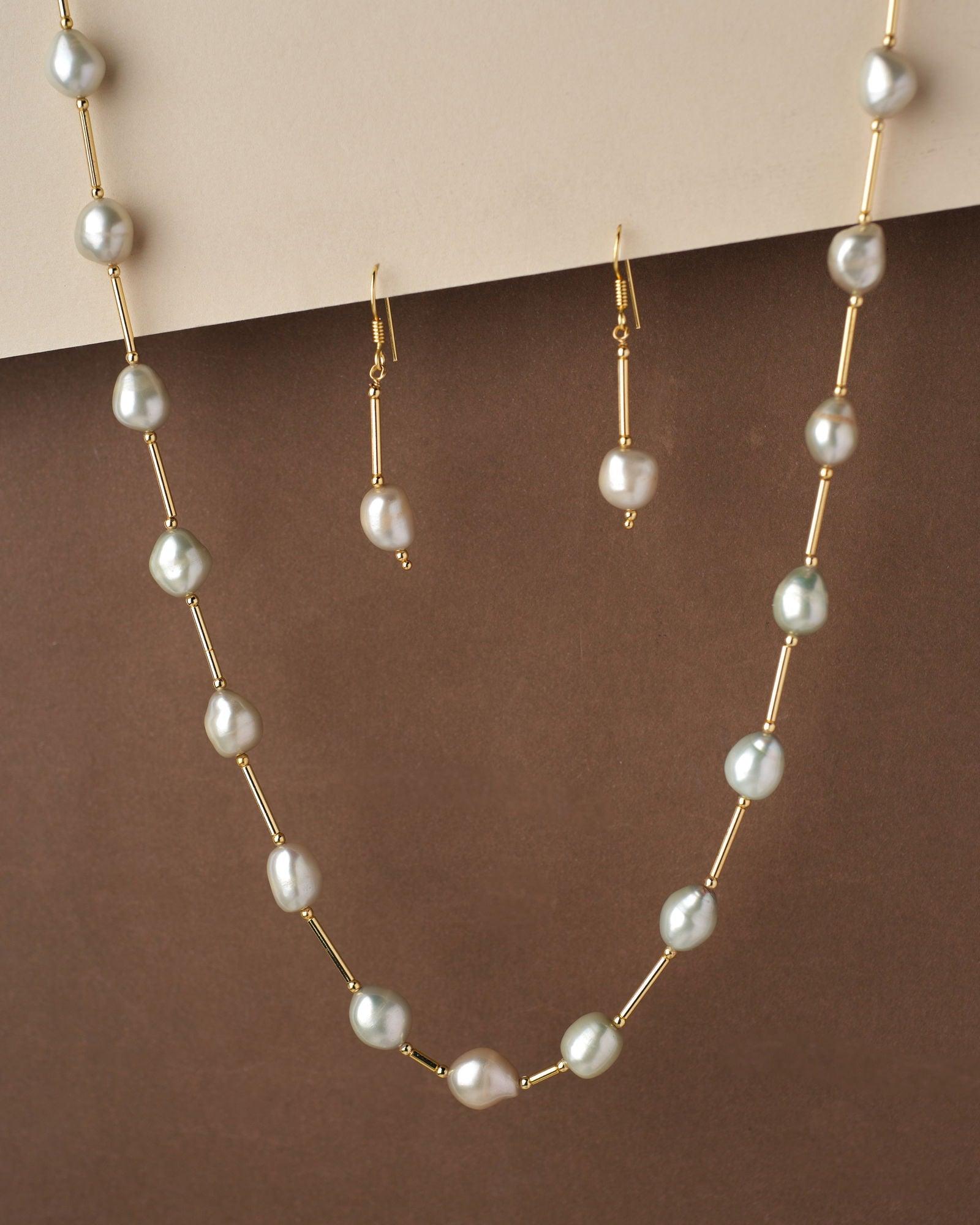 Fancy Grey Pearl Necklace Set - Chandrani Pearls