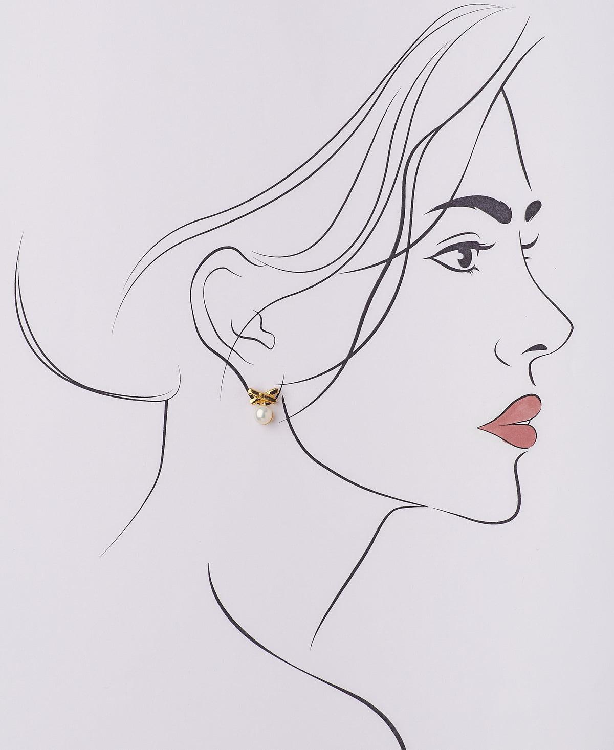 Fancy Real Pearl Stud Earring - Chandrani Pearls