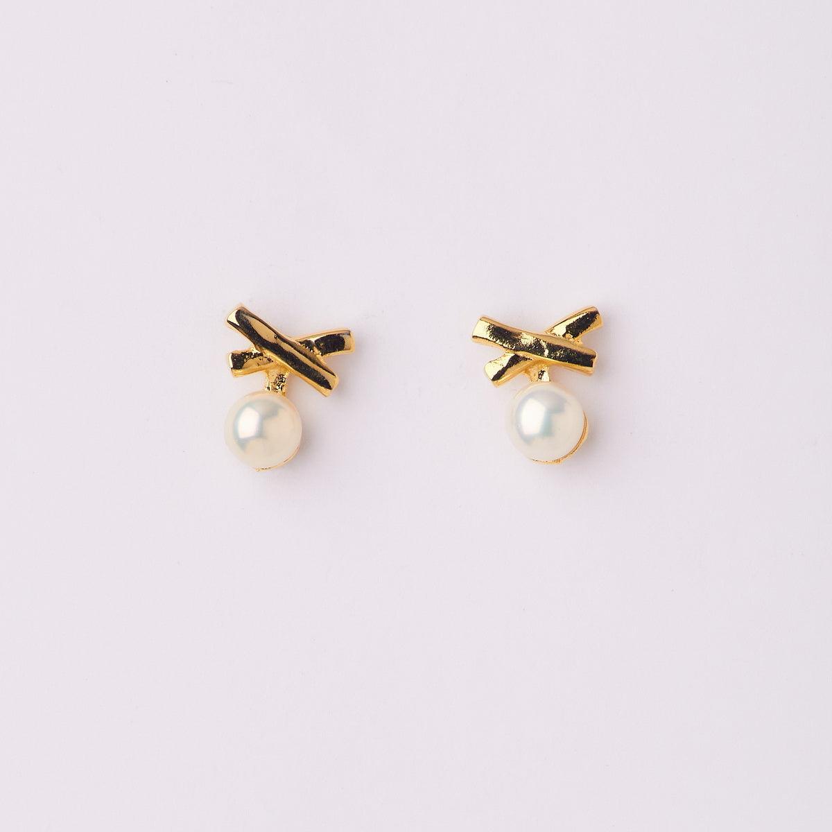 Fancy Real Pearl Stud Earring - Chandrani Pearls