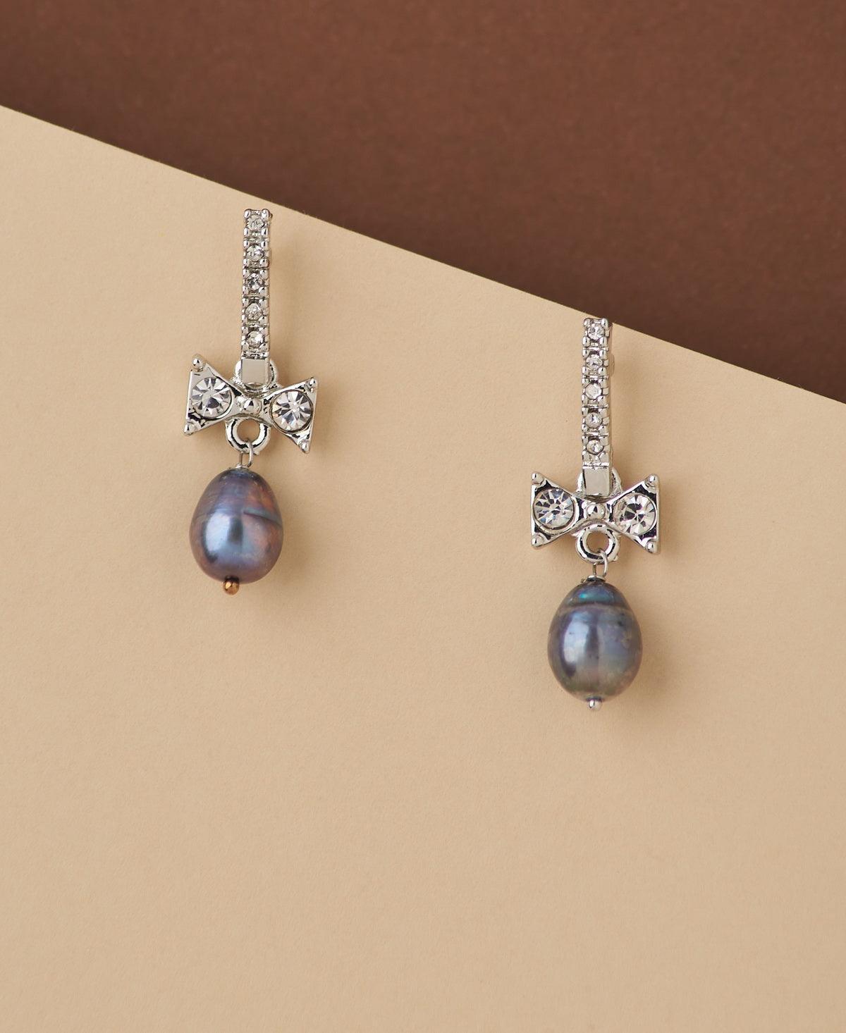Fashionable Bow Pearl Hanging Earring - Chandrani Pearls