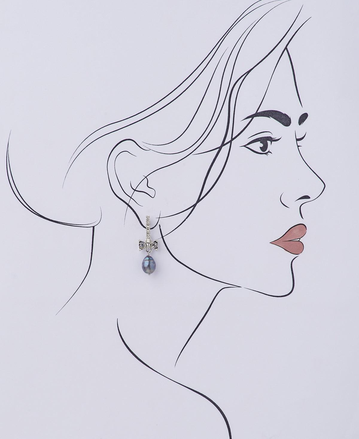 Fashionable Bow Pearl Hanging Earring - Chandrani Pearls