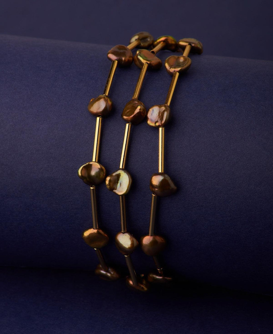 Fashionable Colour Brown Bracelet - Chandrani Pearls