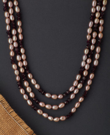 Fashionable Crystal & Real Pearl Necklace - Chandrani Pearls