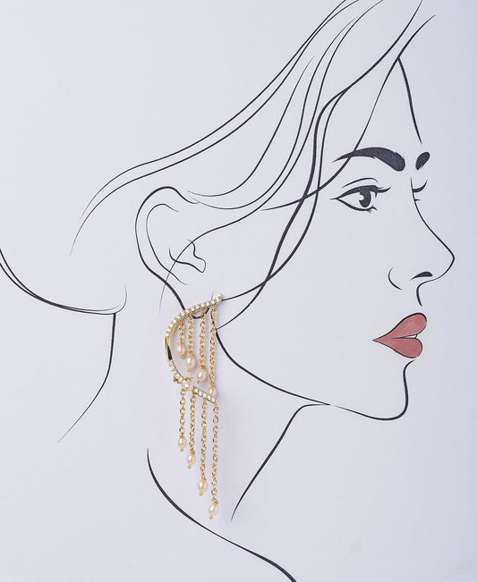 Fashionable Pearl Hanging Earring - Chandrani Pearls