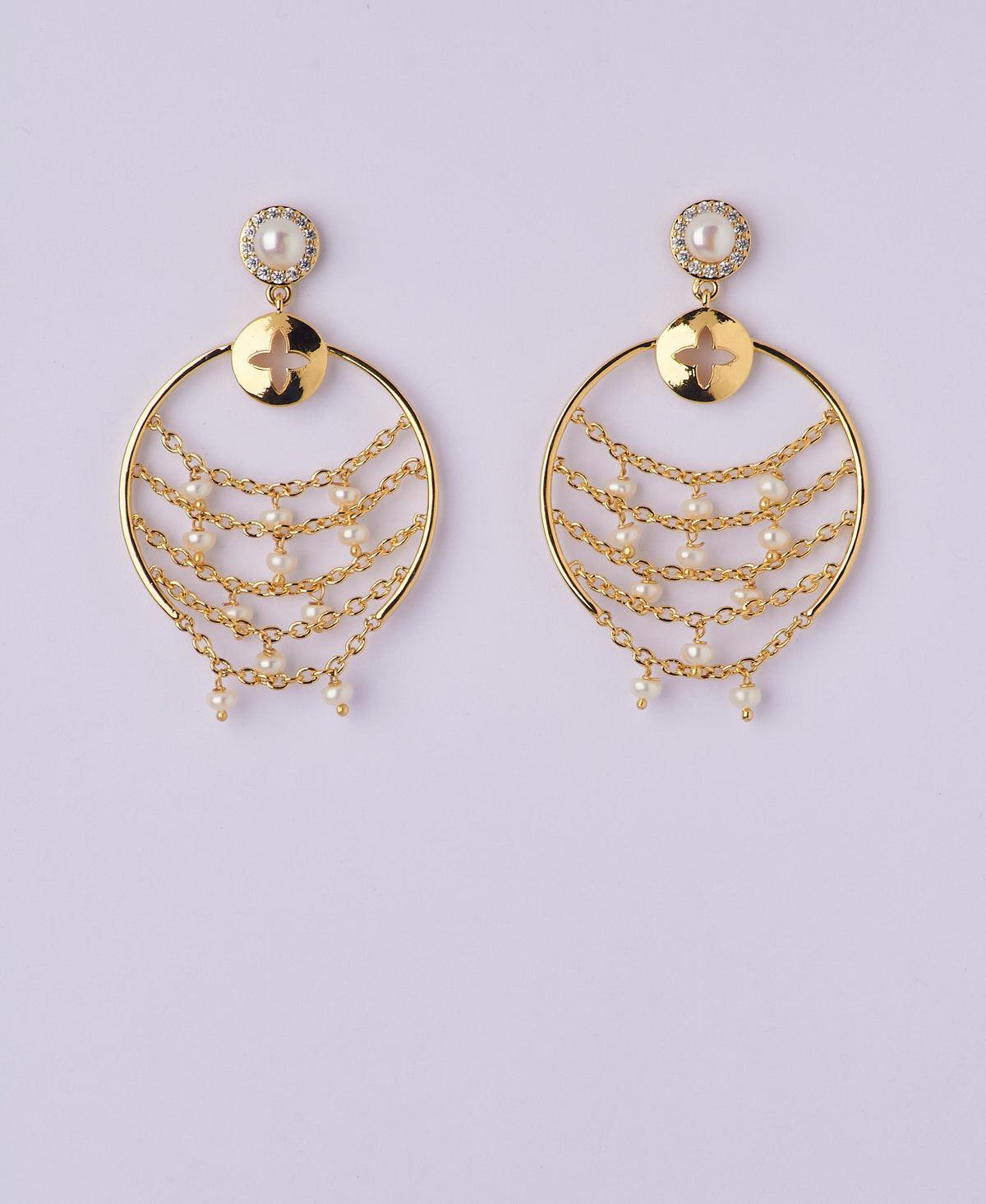 Fashionable Pearl Hanging Earring - Chandrani Pearls