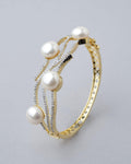 Fashionable Pearl & Stone Studded Bangle - Chandrani Pearls