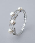 Fashionable Pearl & Stone Studded Bangle - Chandrani Pearls