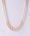 Fashionable Pink&White Pearl Necklace - Chandrani Pearls