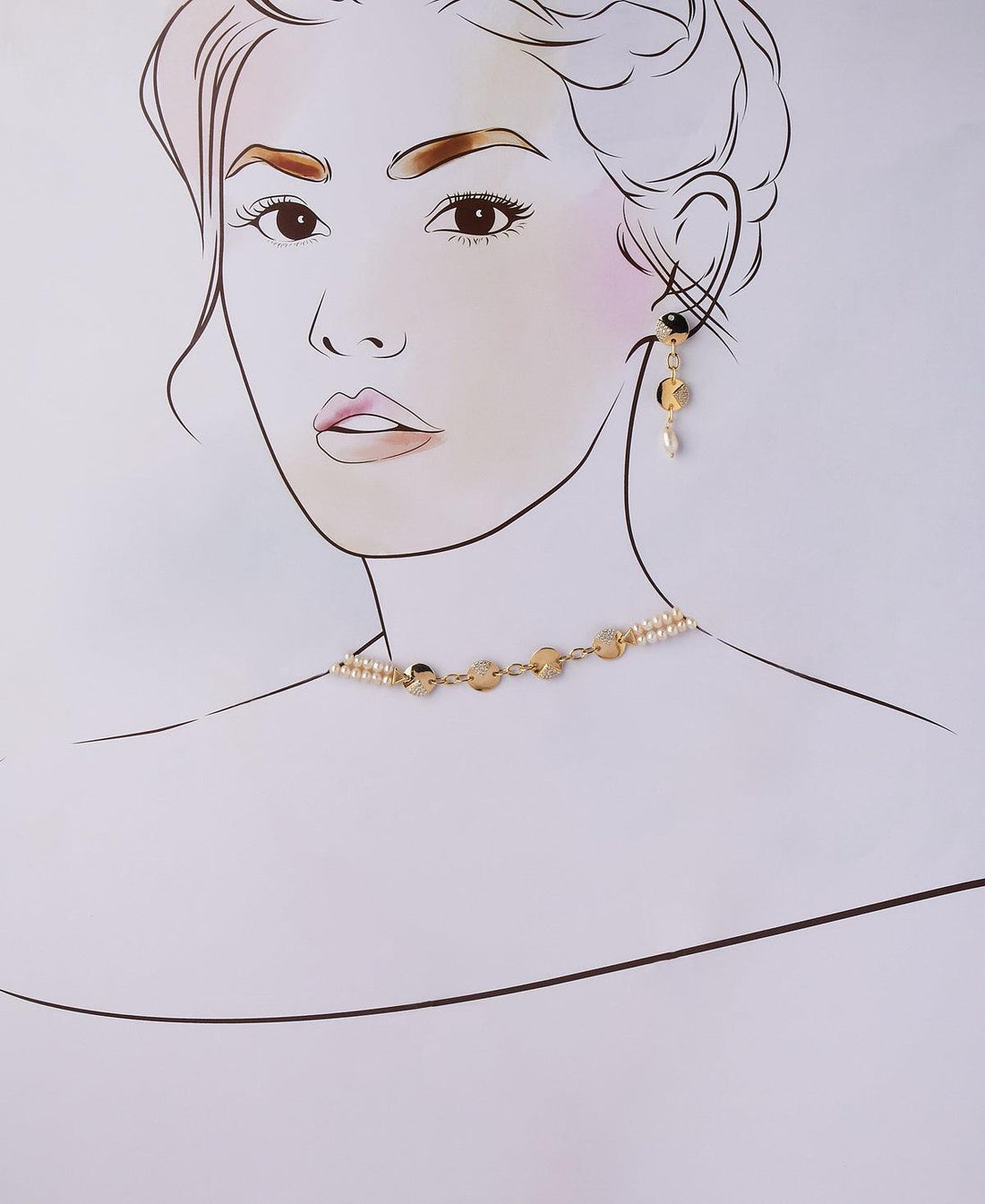 Fashionable Real Pearl Choker Set - Chandrani Pearls