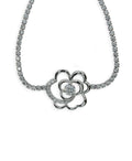 Fashionable Rose Stone Studded Metallic Bracelet - Chandrani Pearls