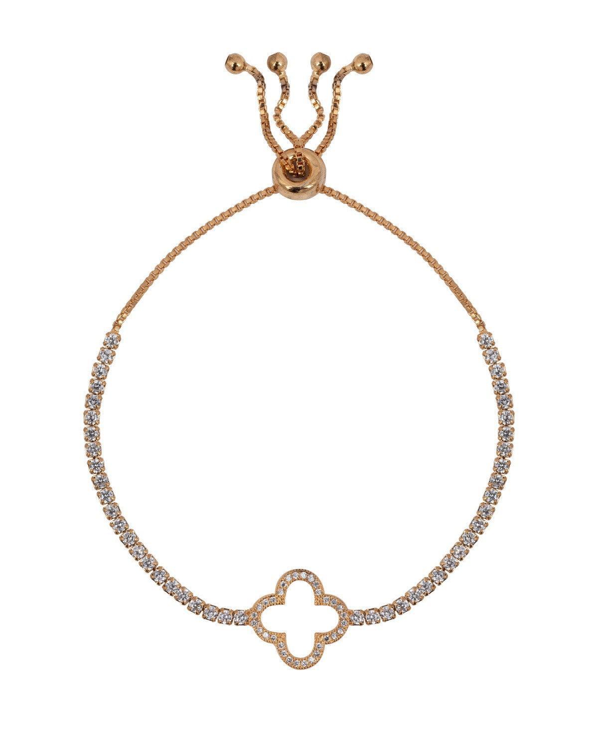 Fashionable Stone Studded Metallic Bracelet - Chandrani Pearls
