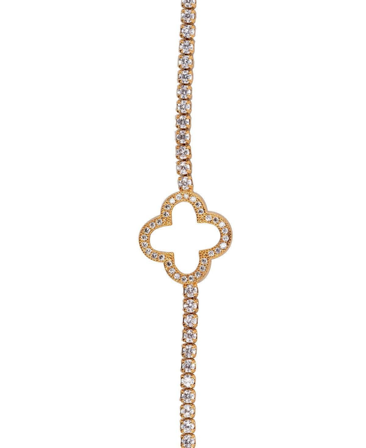 Fashionable Stone Studded Metallic Bracelet - Chandrani Pearls
