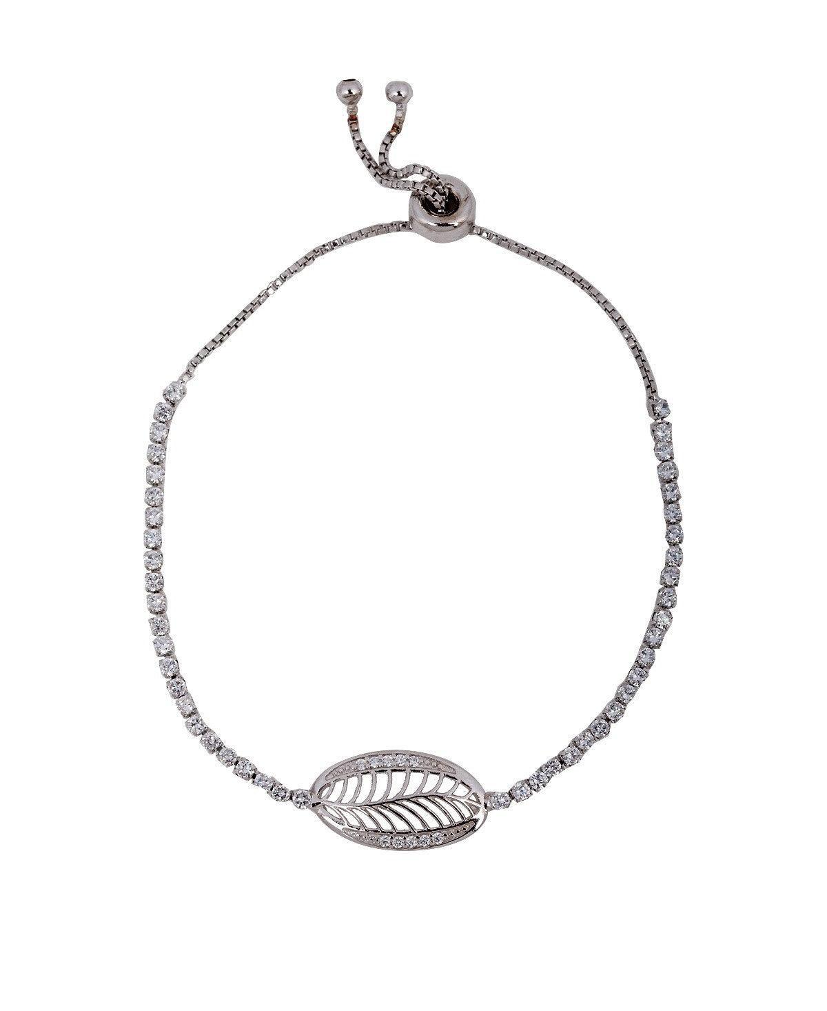 Fashionable Stone Studded Metallic Bracelet - Chandrani Pearls