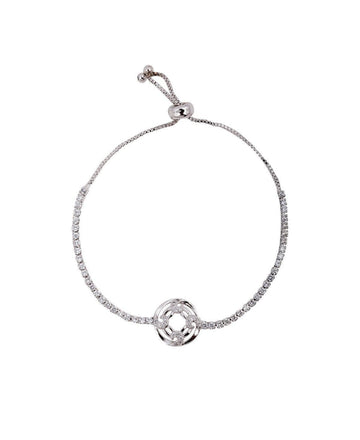 Fashionable Stone Studded Metallic Bracelet - Chandrani Pearls