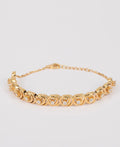 Fashionable Stone Studded Silver Bracelet. - Chandrani Pearls
