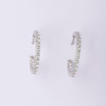 Fashionable Stone Studded Silver Earring - Chandrani Pearls