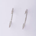Fashionable Stone Studded Silver Earring - Chandrani Pearls