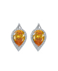 Fashionable Stone Studded Silver Earring - Chandrani Pearls