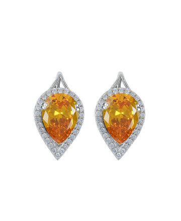 Fashionable Stone Studded Silver Earring - Chandrani Pearls